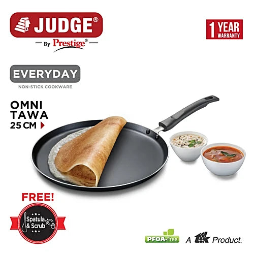 AM3543 Judge By Prestige 25cm Aluminium Omni Non-Stick Tawa
