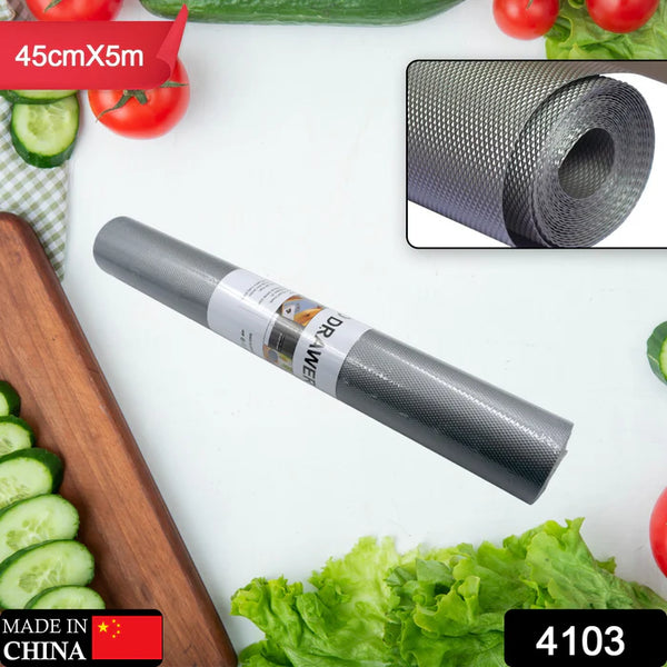 4103 Multipurpose Anti-Slip Mat Liner Roll - 45cmx5m For Kitchen, Bathroom, Cabinet, Drawer, Shelf & Fridge