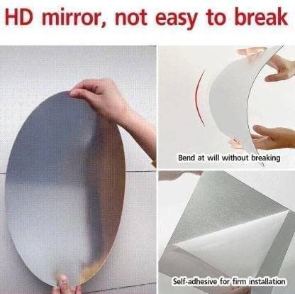 AM0091 Oval Shape Mirror Sticker For Wall 30x45cm