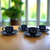 AM6001 Clink Ceramic Cup and Saucer Set of 8 pcs - 85ml