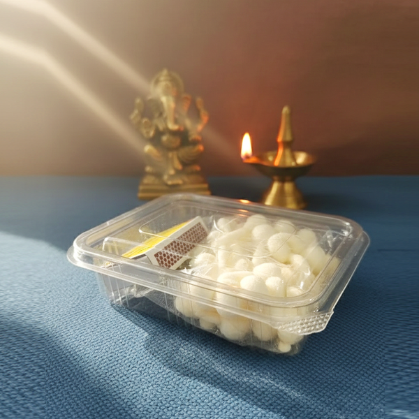 3368 Pure Ghee Diya Batti Wicks for Pooja -50pcs