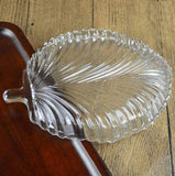 AM5387  Stylish Elegant Leaf Glass Plate for Serving Dry Fruits