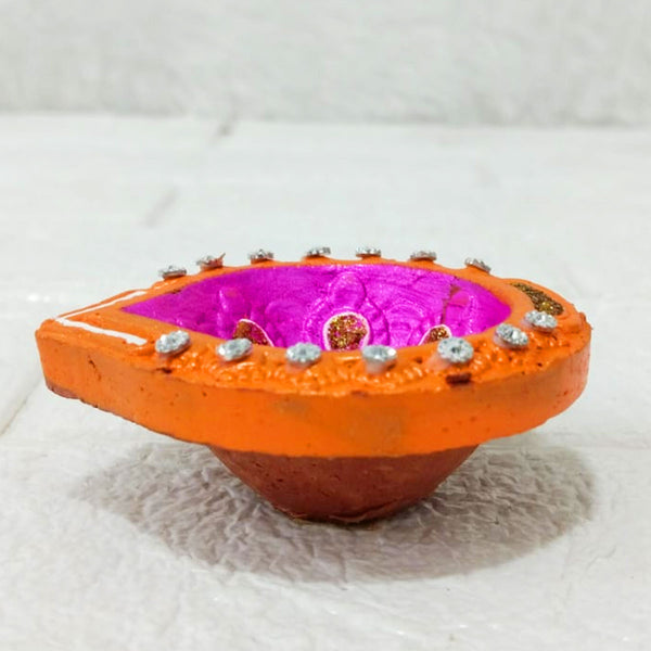 Di0382 Handmade Decorative Diwali Diyas Set of 4 – Multi-Design
