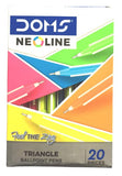 3588 DOM Neoline Triangle Ballpoint Pen, colour of blue, pack of 20
