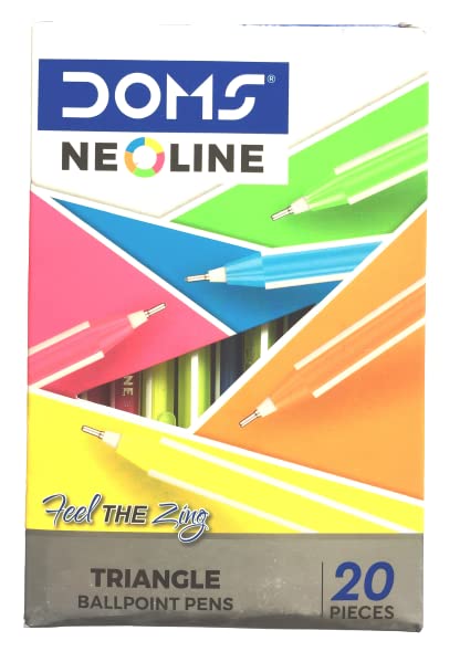 3588 DOM Neoline Triangle Ballpoint Pen, colour of blue, pack of 20