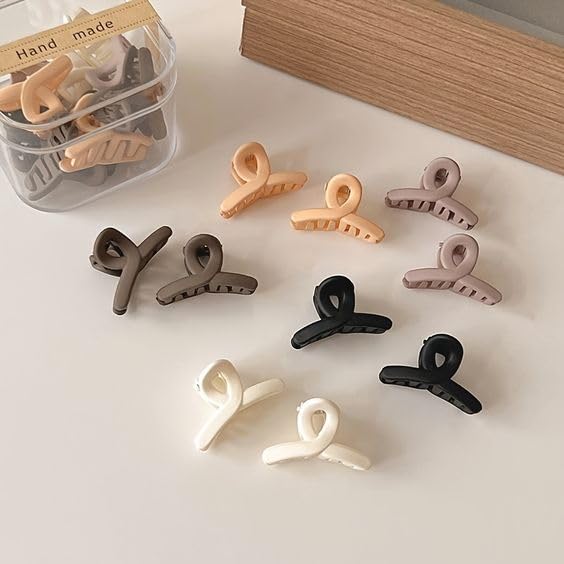 AM1275 Beautiful Mini Cross Shape Hair Clutcher Hair Claw  (Multicolor) - 3pcs