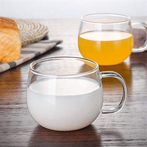 AM5375 Shine Max Transparent Glass Tea - Coffee Mug (Set Of 2 Pcs)