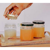 AM3082 Salsa Jar 200ml 8.1X6.7 Glass Jar with Airtight Metal Lid,200ml