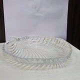 AM5387  Stylish Elegant Leaf Glass Plate for Serving Dry Fruits