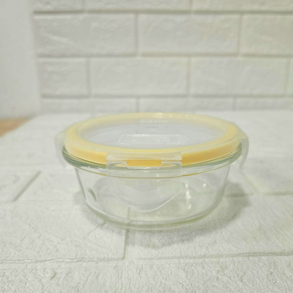 Di0002 Cello Fit & Fresh Clip-O Round Glass Storage Container - 400ml