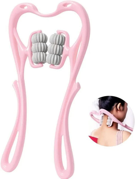 6593A 6 Wheel Dual Pressure Point Cervical Neck Massager WOMEN (1PC)