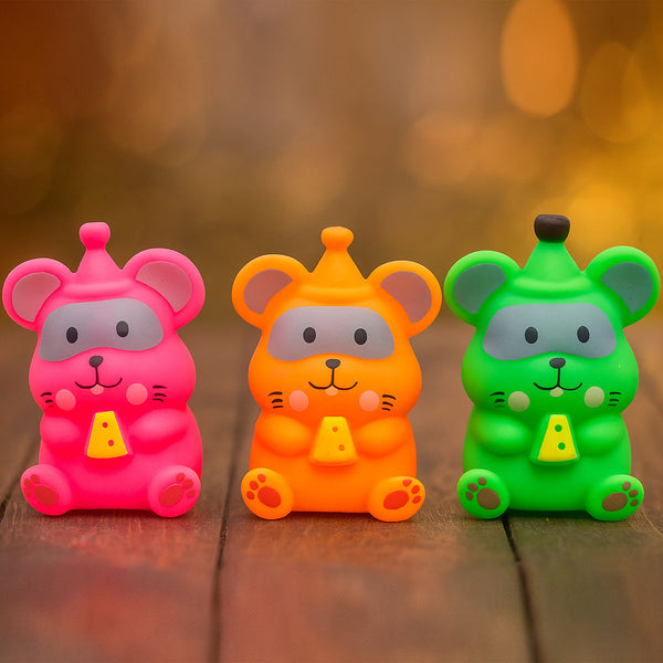 AM6028 Squeeze Mouse Toy Set – Soft & Smooth, 3 Pcs, for 6+ Months