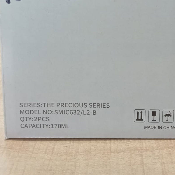 AM5996 Elegant Glass Ice Cream & Dessert Bowl 2 Pcs (SMIC-632-L2G & SMIC-632-L2B)