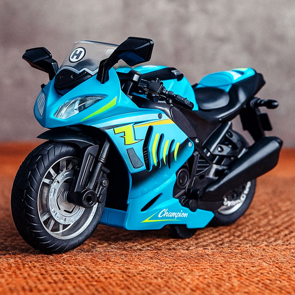 AM5961 Premium Die-Cast Metal Sport Bike Toy – Realistic Scaled Model for Play & Display
