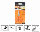 3914 Munix SL-1158 148 mm / 5.8" Stainless Steel Scissors | Pointed Tip with Shock Proof Body | Ergonomic & Soft Handles for Easy Handling