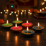 AM0208 Handmade Decorative Diyas For Diwali Decoration (6 Pcs)