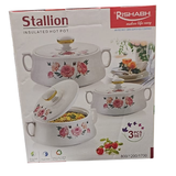 AM0647 RISHABH Stallion Insulated Serving Casserole, 800ml, 1200ml, 1700ml, Set of 3