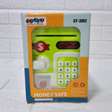 AM6018 Mini ATM Piggy Bank With Fingerprint Sensor - Musical Money Safe for Kids, Cash and Coin Savings