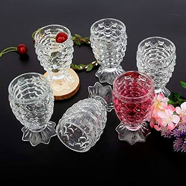 AM5973 Fishtail Shape Heavy Base Shot Glasses –  Set of 6 - 40ml Each