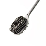 14219 Silicone Back Scrubber Brush with Long Handle (1 Pc)