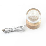 13607 Astronaut 3D Crystal Ball lamps With Wood Base (1 Pc)