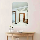 3112 Square Shape Adhesive Mirror Sticker -(Size-30cm x 40cm) For Wall ,On Tiles, Bathroom, Bedroom, Living Roomm Basin Stickers