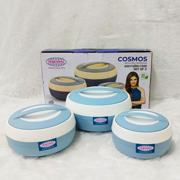 AM6180 Asian Cosmos Insulated Casserole Set of 3 (600ml + 1000ml + 1500ml)