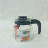 AM6165 Borosil 650 ml Glass Carafe with Strainer in Lid - Black