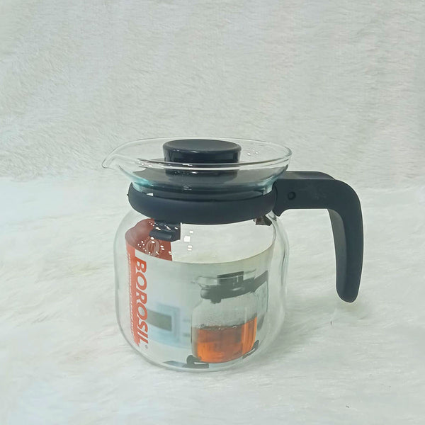 AM6165 Borosil 650 ml Glass Carafe with Strainer in Lid - Black
