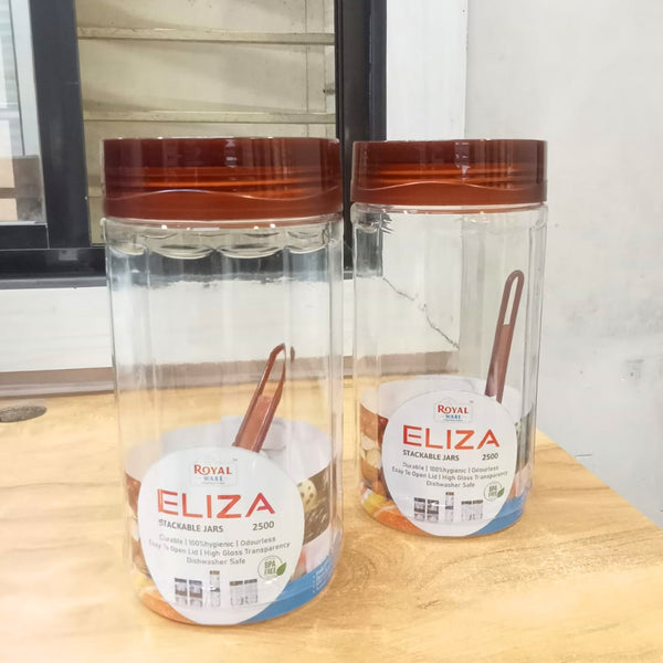 AM5800 Royal Eliza Transparrent Container Jar Set of 2 - 2500 ml
