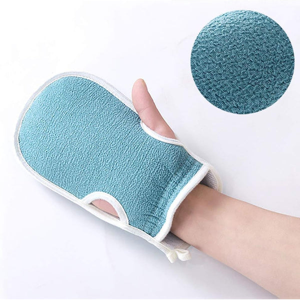 AM5638 3 PCS Bathing Exfoliating Set (MultiColour) - Back Scrubber exfoliating gloves - Easy to clean For Men And Women (Set of 1)
