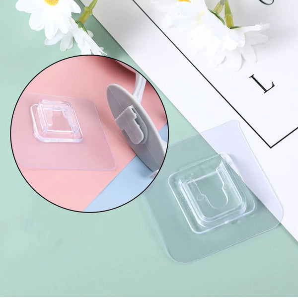 4687 Self Adhesive Plastic Wall Hook for Home (Multi Color)