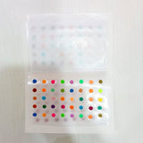 AM5636 Round Multicolor & Multi-Size Regular Bindi for Forhead - Set of 1