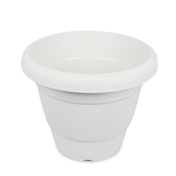 AM5614 Alpha Delux Premium Plastic Planter Round Pot (8 Inch) - Plant Pot Set for Home Garden and Nursery
