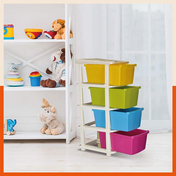 0768 Multipurpose Modular Drawer Organizer Storage Box - 4 Layers
