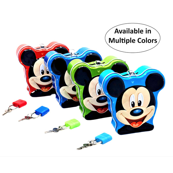 AM5894 Mini Metal MIcky Mouse Cartoon Piggy Bank - Pack of 1