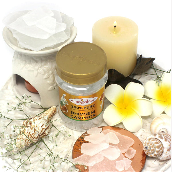 3853 MANGALAM Bhimseni Camphor chunk 100g Jar - Pack Of 1