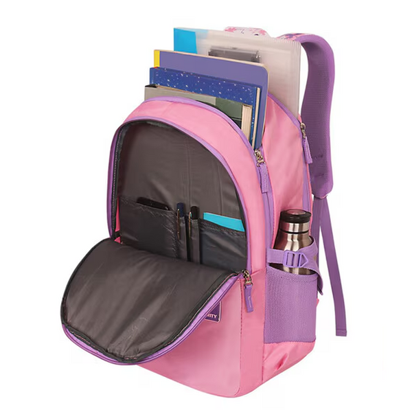 AM5555 Priority Pink and purple graphic fashion backpack - School Bag For Kids