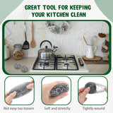 3526 Stainless Steel Cleaning Scrubbers ( pack of 12 )