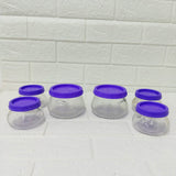 Di0202 YERA Felixa Glass Handi Combination Set with Lids - 6 Piece Combo (410ml & 195ml)