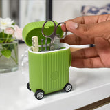 13572 Manicure Kit, Pedicure tools for feet, Nail Clipper (8 Pcs Set / With Mini 4 Wheel Suitcase Trolley)