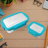 11525 Apex Jerry Lunch Box Premium Stainless Steel Food Container (2 Pc / 700+200 ML Approx)