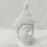 AM6246 Small White Buddha Head Sculpture – Peaceful Home Décor