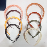 AM5618 Plastic Cute Flower Headbands for Women Girls (Multicolour)