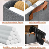 3666 Collapsible Foldable Cloth Basket with Handles