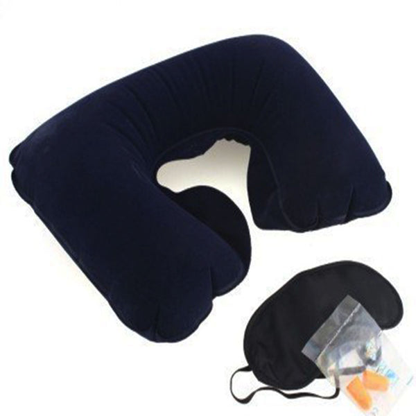 0505 -3-in-1 Air Travel Kit with Pillow, Ear Buds & Eye Mask