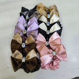 AM1277 BIG Bow Dimond Elastic Hair Band ,Hair Band for Girls, Women's and Kids Baby Toddlers 1pc