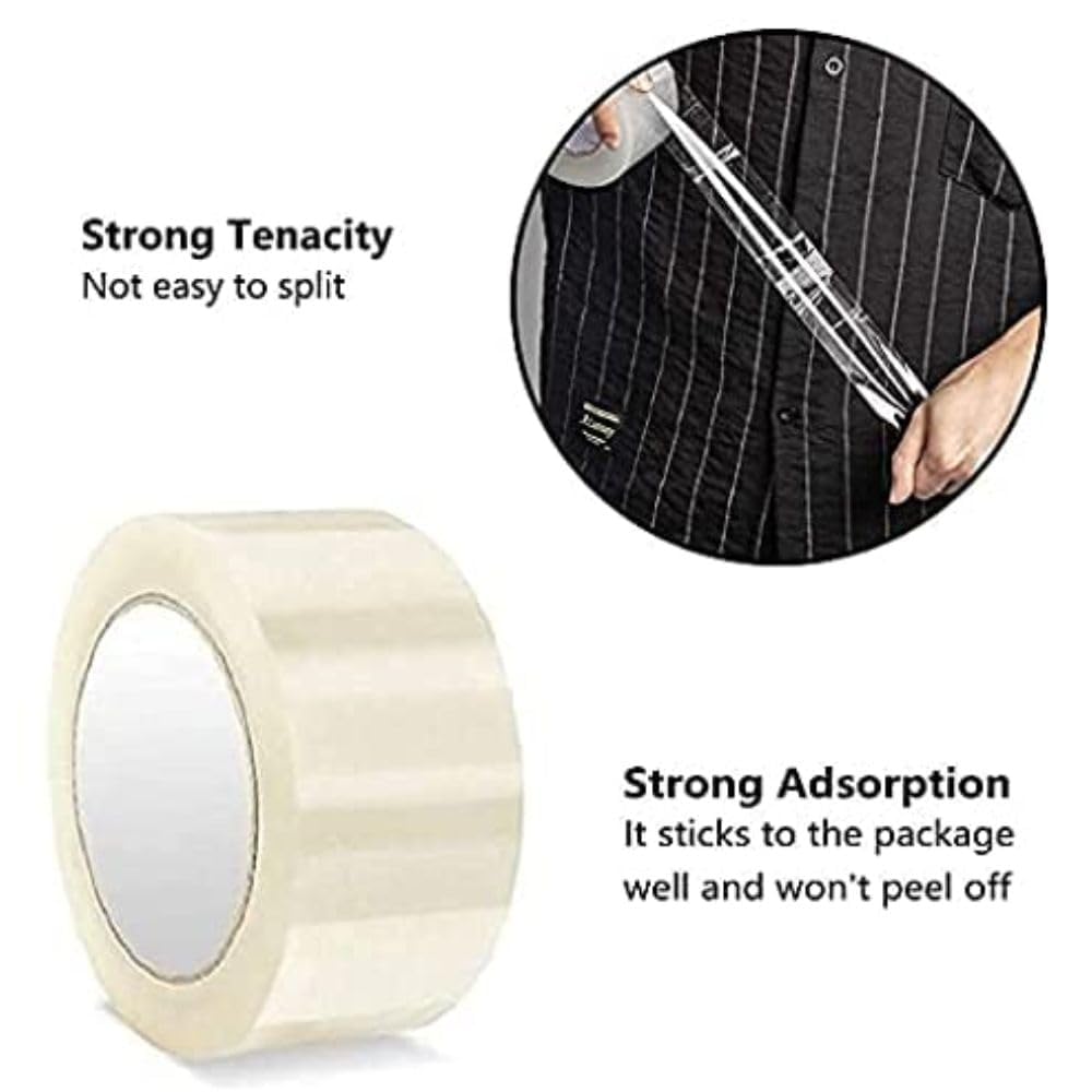 Transparent Tape for Packing 3 Inch 48 mm X 50 meter Self Adhesive  High-Strength BOPP Industrial Packaging Tape for E-Commerce Box Packing,  Parcel & Carton Sealing – Amd-Deodap