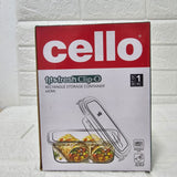 Di0008 Cello Fit & Fresh Clip-O Rectangle Glass Storage Container - 640ml