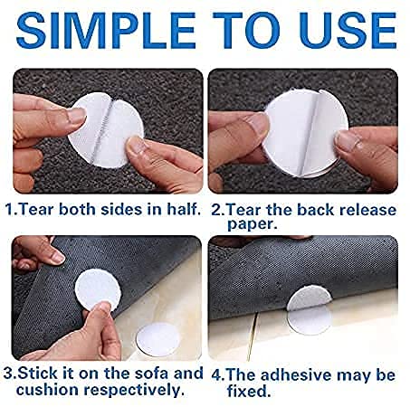3962 Heavy Duty Hook Loop Tape, Round Velcro Tape Dots 10 Pairs